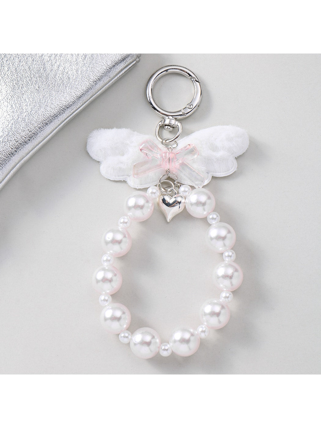 Keypus - Y2K Angel Wings Bow Heart Bag Charm Keychain