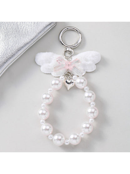 Keypus - Y2K Angel Wings Bow Heart Bag Charm Keychain