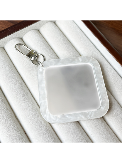 Keypus - Acrylic Square Mirror Bag Charm Keychain