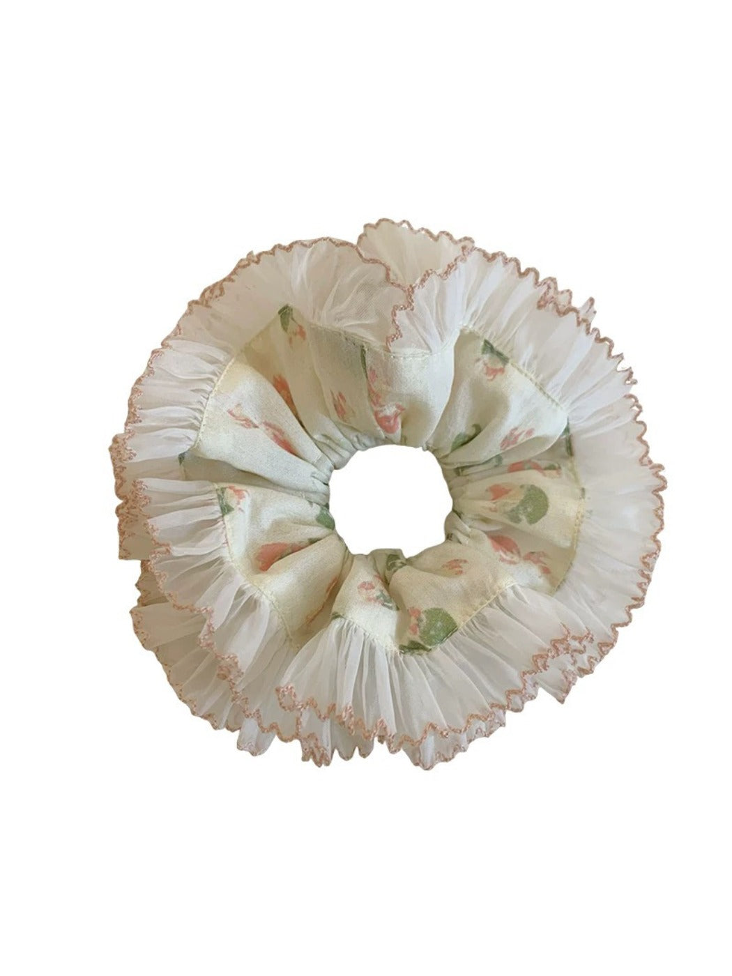 Gifty - Floral Print Scrunchie Hair Band French Style