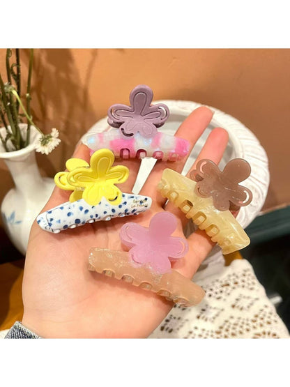 Beau - Sweet Flower Shape Bar Claw Clip