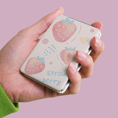 Mirroray - Strawberry Pattern Desktop Foldable Makeup Mirror