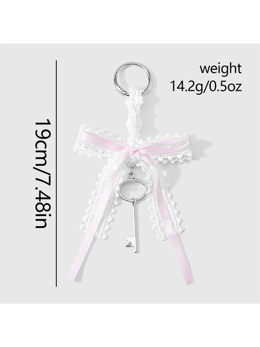 Keypus - Sweet Lace Ribbon Bow Key Ring Accessory Keychain