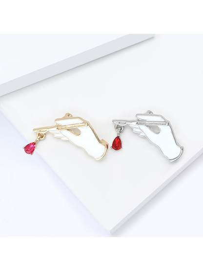 Brovia - Creative Scalpel Enamel Alloy Clothing Brooch