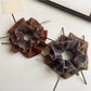 Gifty - Dark-Toned Plaid Pattern Scrunchie