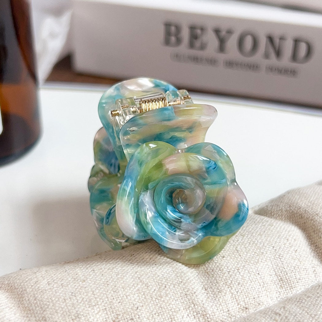 Beau - Acetate Rose Flower Claw Clip