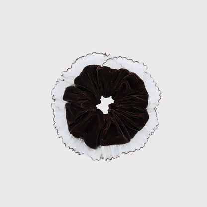 Gifty - Elegant Muted Ruffle Trim Scrunchie