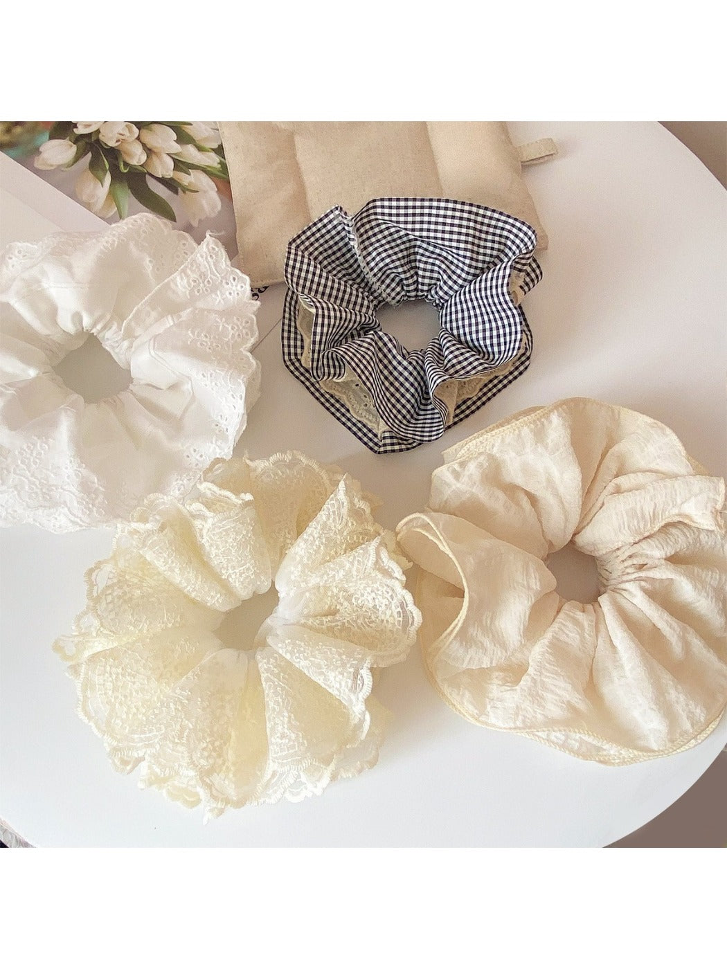 Gifty - Spring Summer Spun Yarn Hair Ties