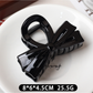 Beau - Medium Bow Accent Plastic Hair Claw Clip