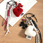 Keypus - Heart Bow Woven Cord Bag Charm Keychain