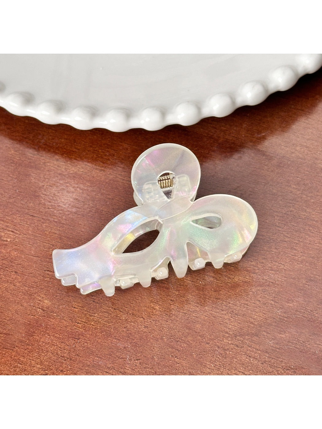 Beau - Acetate Bow Shaped Hollow Hair Clip