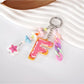 Keypus - Acrylic Letter Star Bead Chain Detail Keychain
