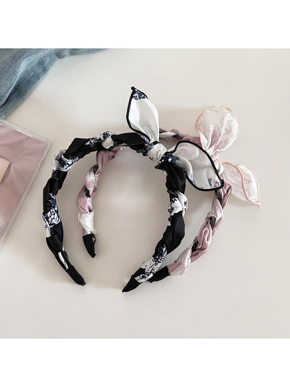 Gifty - Vintage Rabbit Ear Bow Wrap Headband