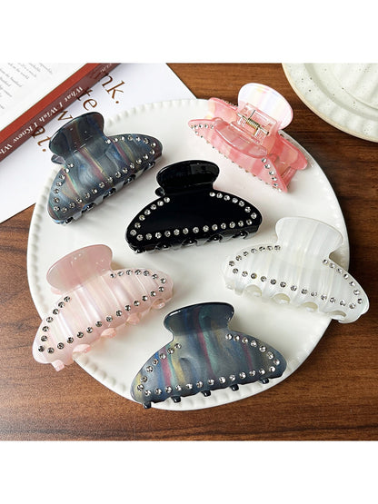 Beau - Glossy Geometric Acetate Fiber Hair Claw Clip