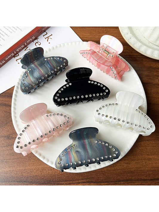 Beau - Glossy Geometric Acetate Fiber Hair Claw Clip