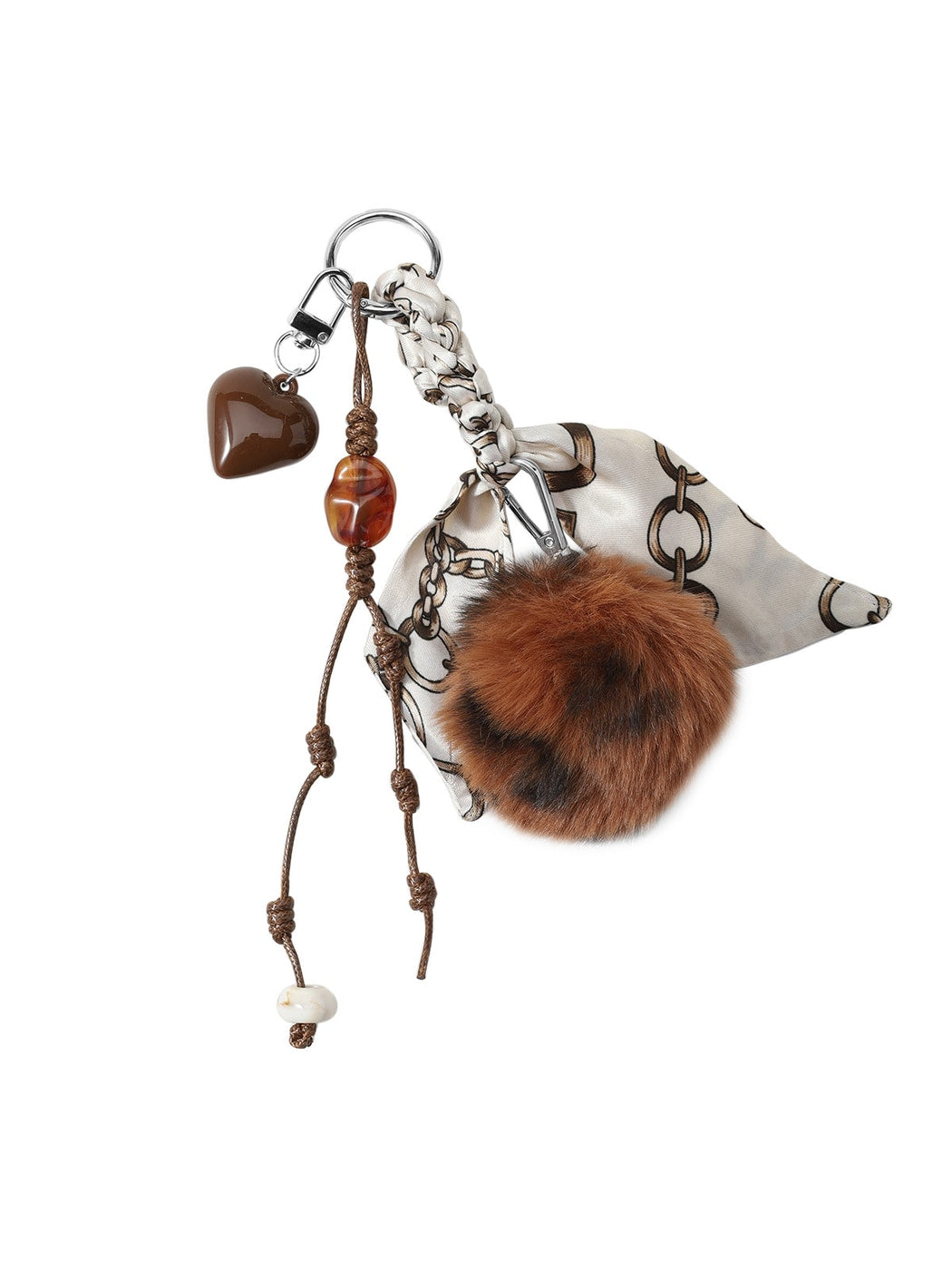 Keypus - Y2K Leopard Print Scarf Charm Keychain