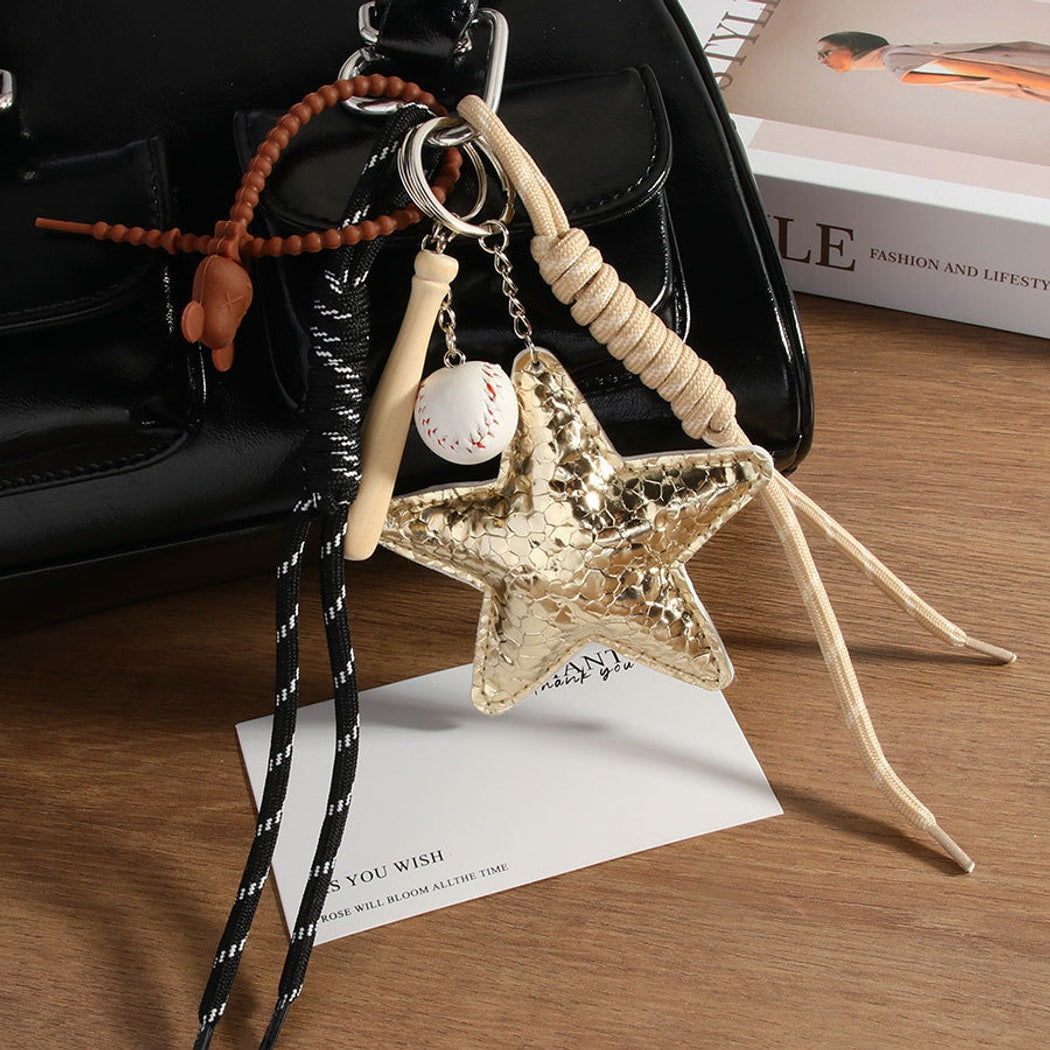 Keypus - Star Woven Rope Bag Charm Decorative Keychain