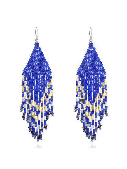 Earedge - Seed Bead Fringe Earrings