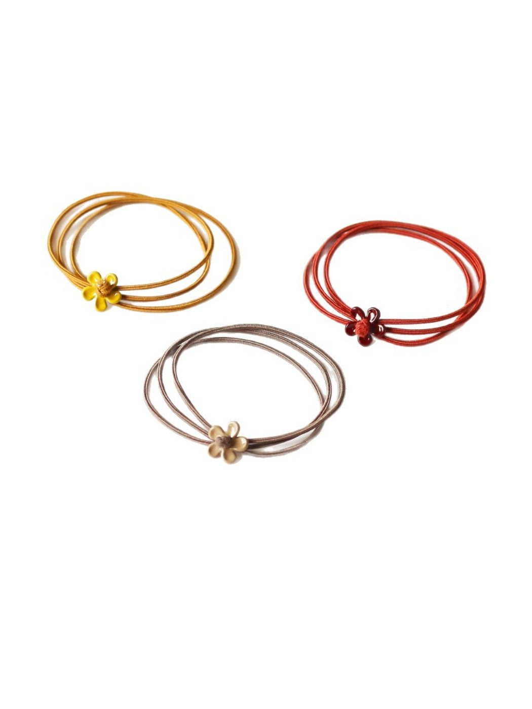 Gifty - Simple Solid Color Flower Shaped Hair Tie