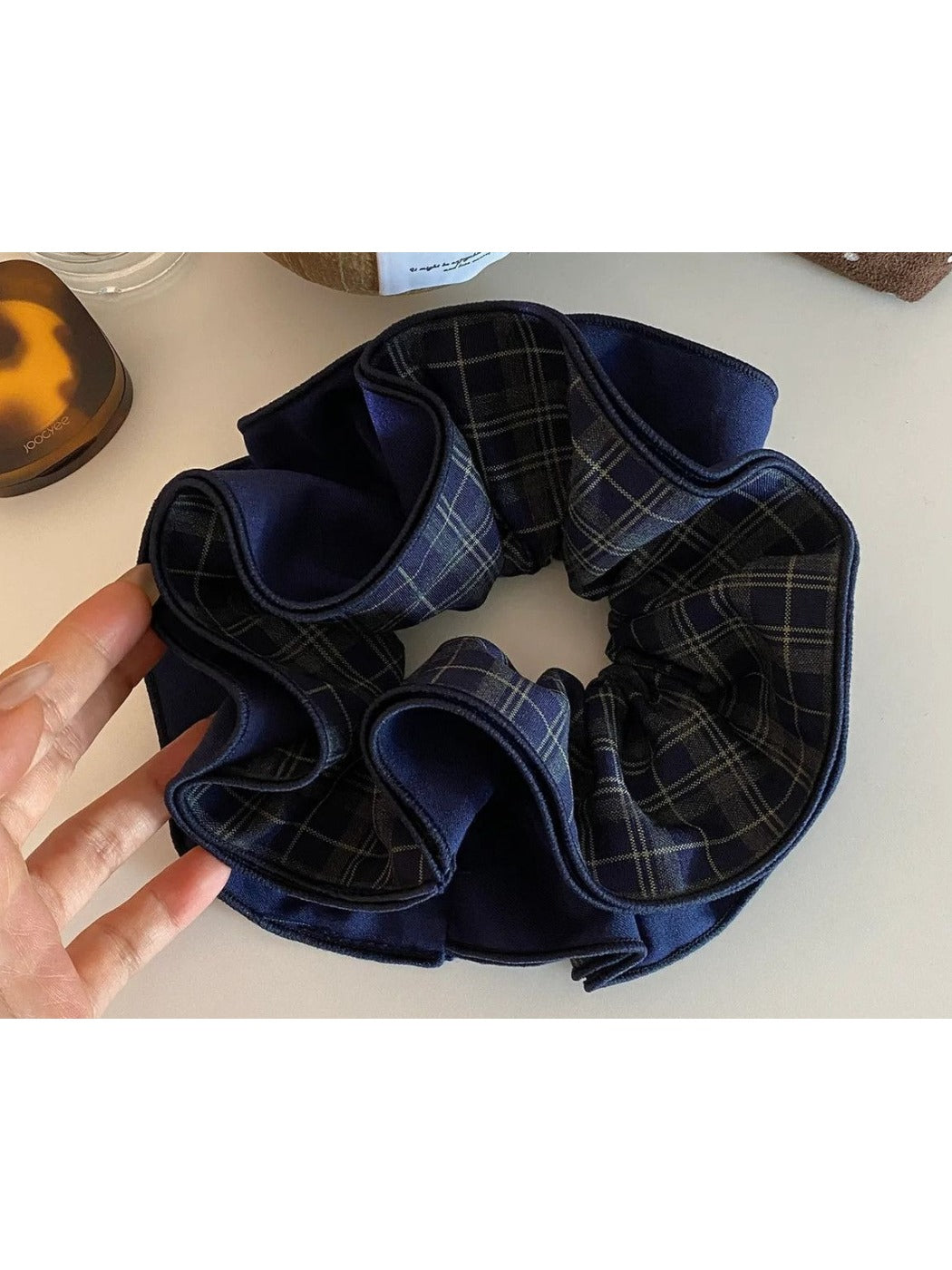 Gifty - Vintage Four Layer Plaid Scrunchie