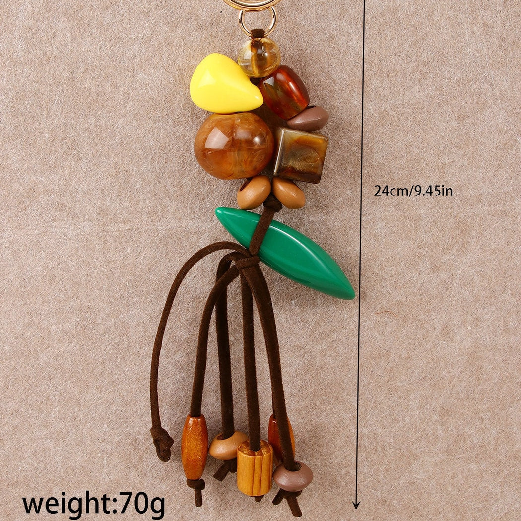 Keypus - Boho Style Beaded Key Ring Bag Charm