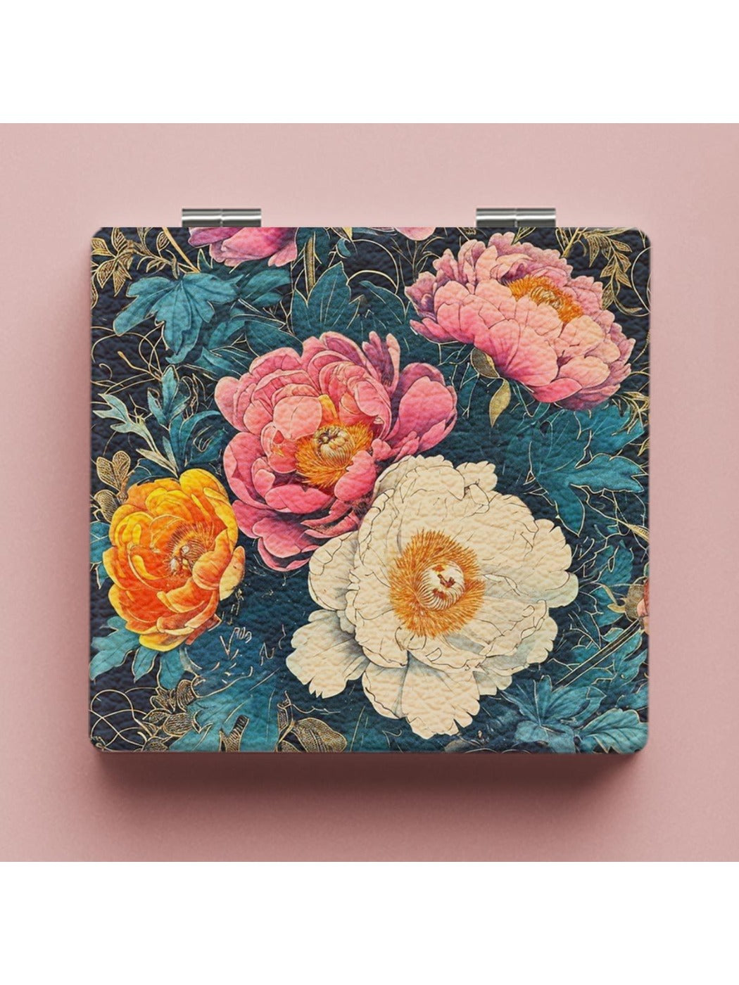 Mirroray - Retro Folding Flower Pattern Makeup Mirror