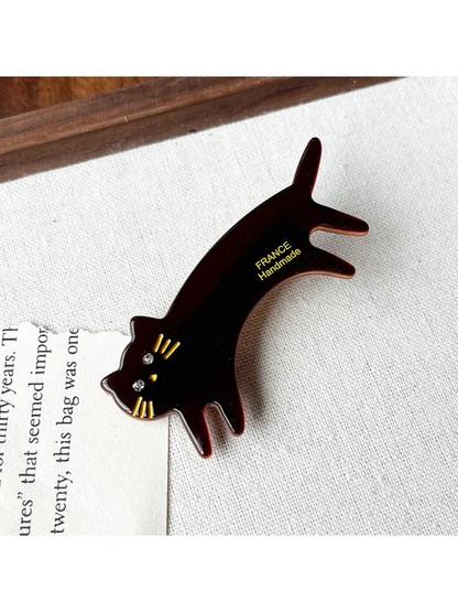 Beau - Modern Minimal Cat Acetate Duckbill Hair Clip