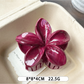 Beau - Marbled Flower Accent Large Plastic Claw Clip