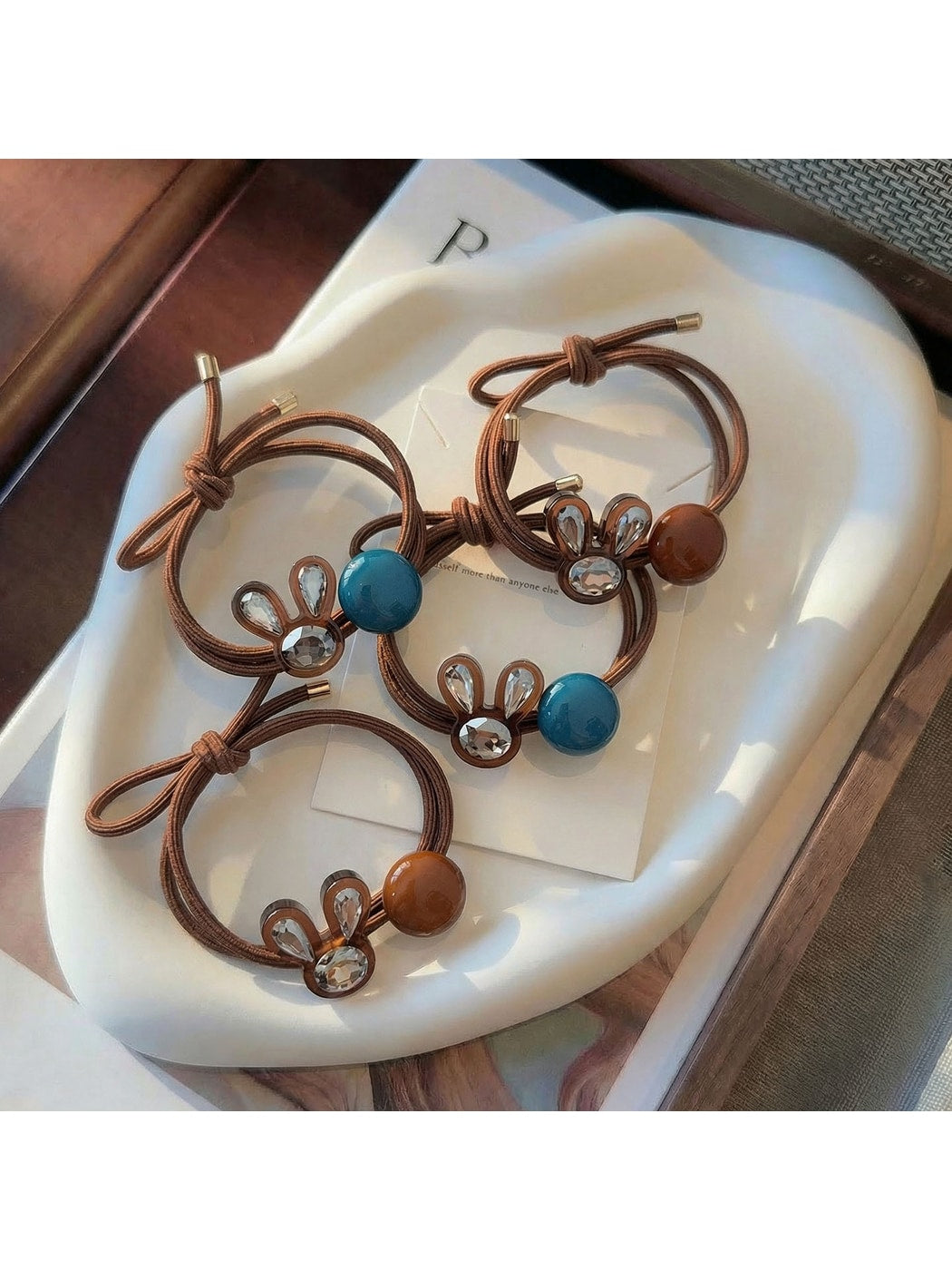 Gifty - Sweet Style Rounded Bead Rabbit Hair Tie