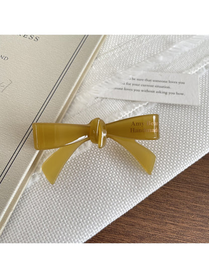 Beau - Bow Shaped Acrylic Duckbill Decorative Hair Clip