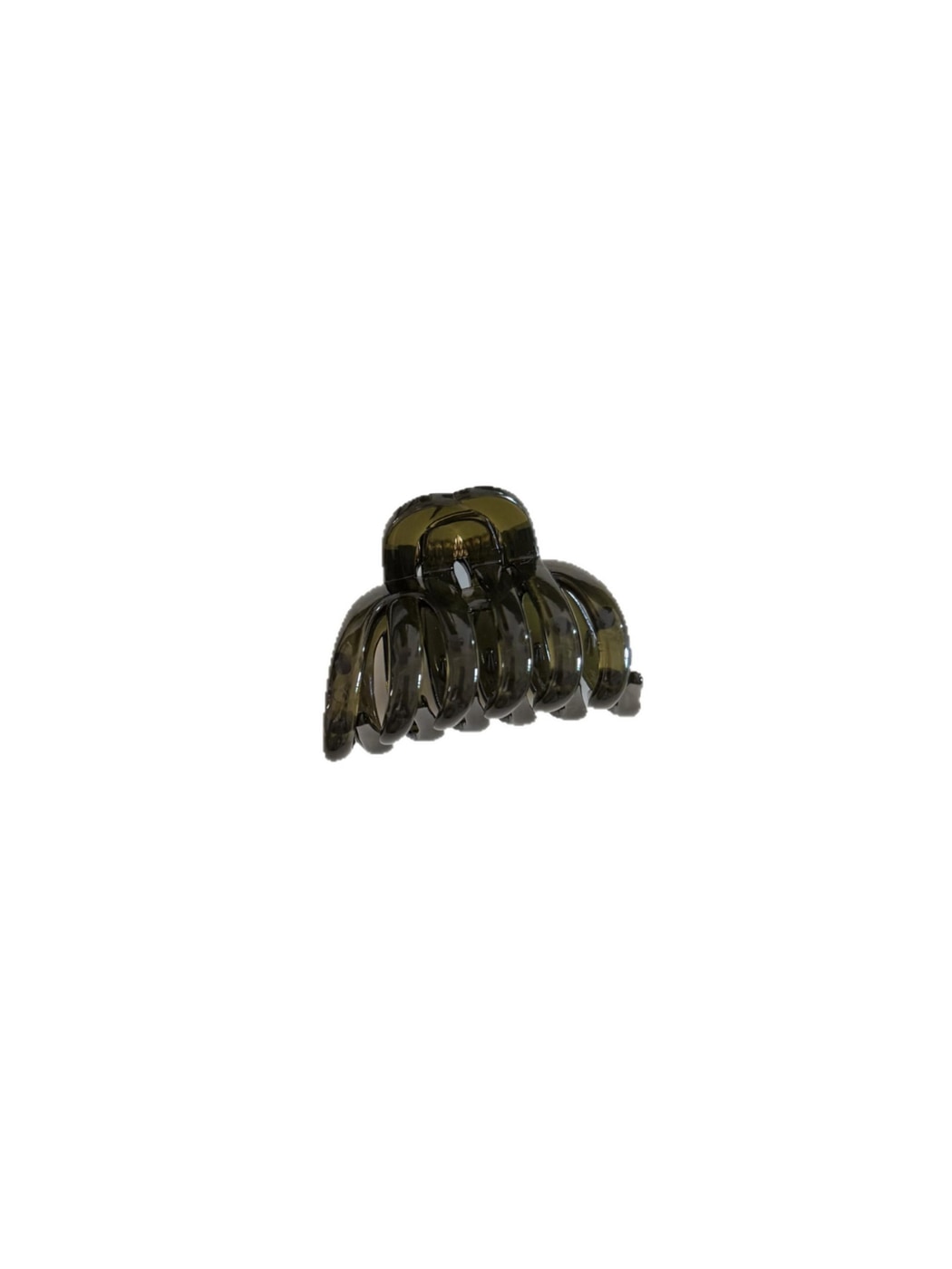 Beau - Clear Pumpkin Shape Plastic Alloy Claw Clip