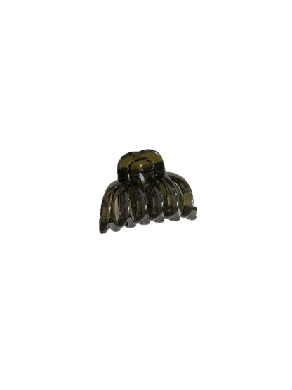 Beau - Clear Pumpkin Shape Plastic Alloy Claw Clip