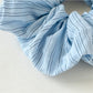 Gifty - Trendy Blue and White Striped Scrunchie