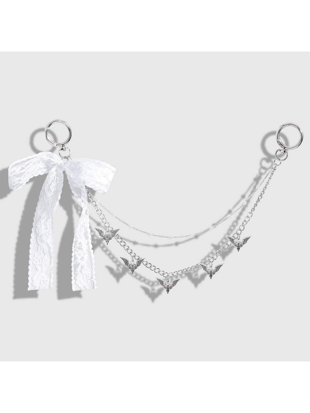 Keypus - Y2K Lace Bow Chain Bag Charm Keychain