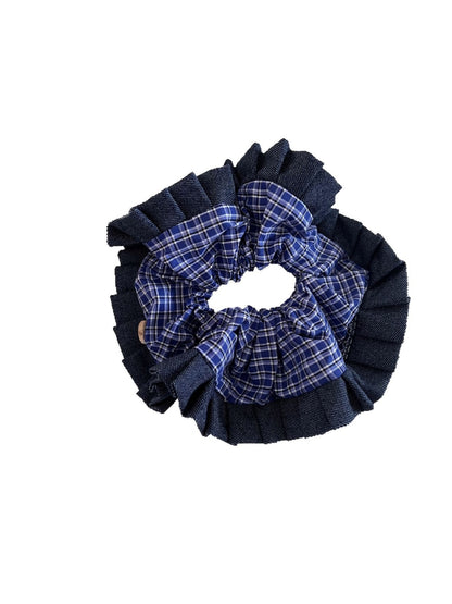 Gifty - Retro Plaid Pleated Hair Loop
