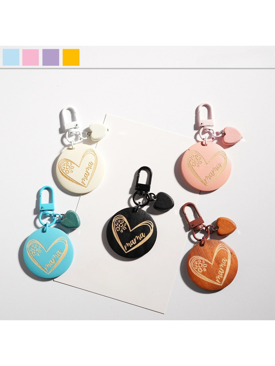 Keypus - Round Solid Color Keychain