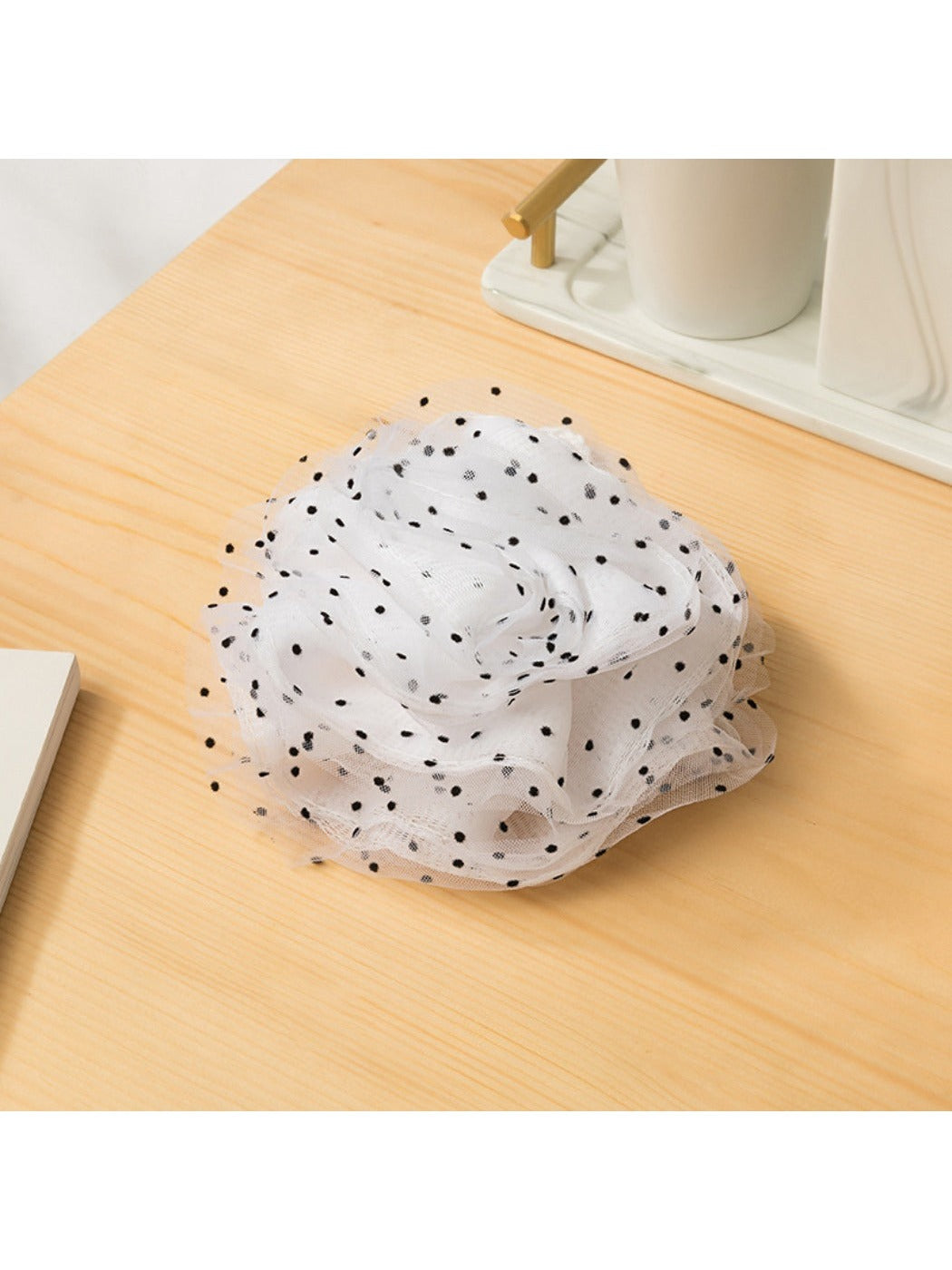 Papo - Monochrome Dotted Bath Pouf