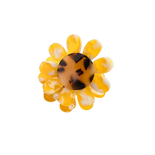 Beau - Glossy Floral and Daisy Design Claw Clip
