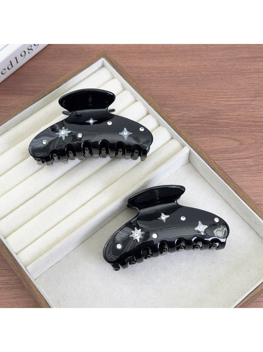 Beau - Black Half Circle Claw Clip