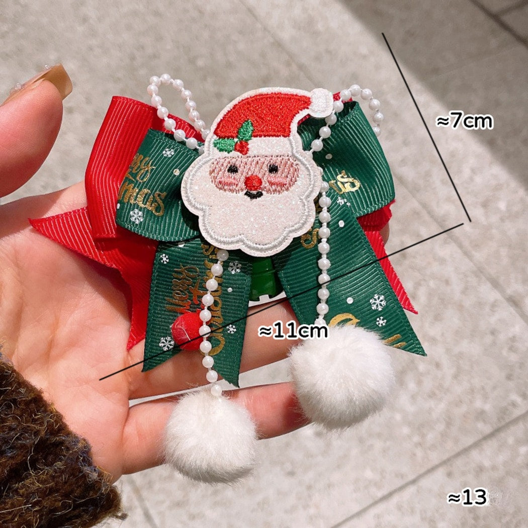 Beau - Christmas Style Bow Bell Design Hair Clip