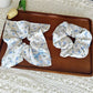 Gifty - Sweet Tulip Print Polyester Fabric Scrunchie