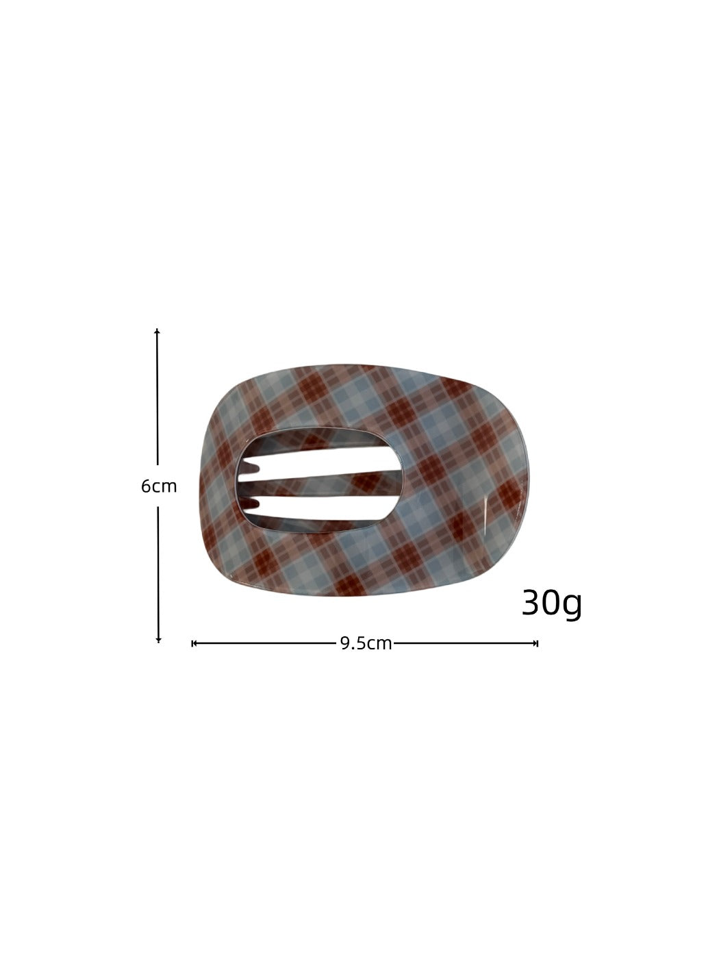 Beau - Acrylic Oval Cutout Duckbill Hair Clip