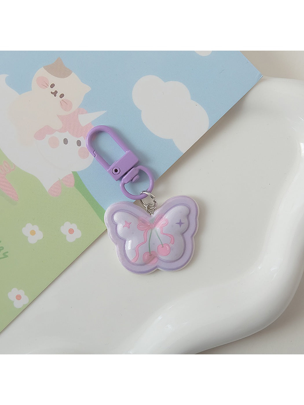 Keypus - Cute Minimalist Butterfl Shaped Keychain