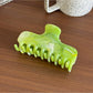 Beau - Marbled Plastic Geometric Line Claw Clip