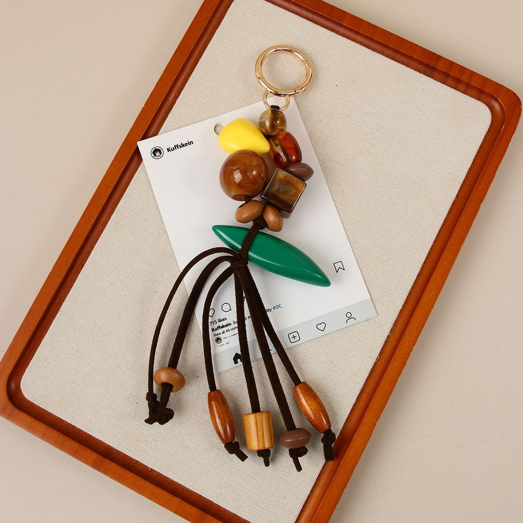 Keypus - Boho Style Beaded Key Ring Bag Charm