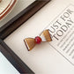 Beau - Glossy Acetate Fiber Bow Accent Hair Clip