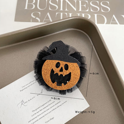 Beau - Halloween Funny Pumpkin Ghost Side Barrette