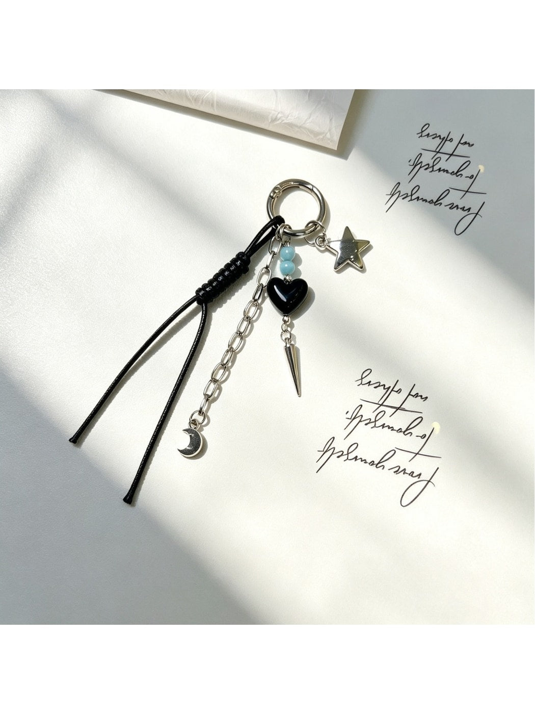 Keypus - Alloy Chain Tassel Heart Keychain Bag Charm