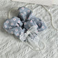 Gifty - Polyester Daisy Gingham Ruffled Fabric Scrunchie
