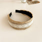 Gifty - Women's Wide Woven Lace Detail Textured Headband